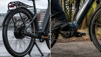 Elsykkel med navmotor og krankmotor