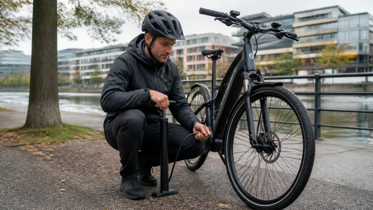 Sykkelpumpe for dekk hjemme og på tur